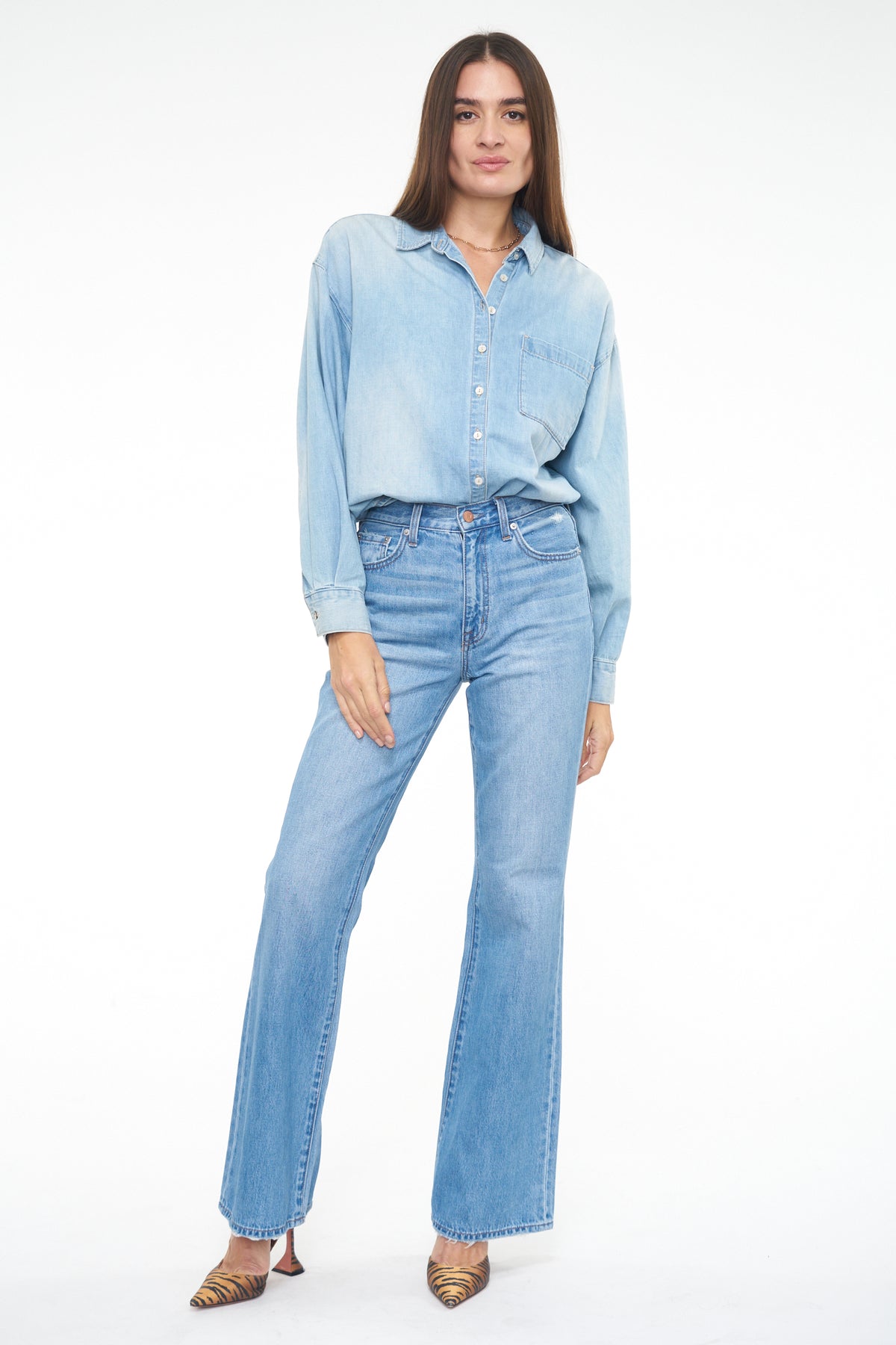 Sloane Long Sleeve Oversized Button Down Shirt - Edgewater
            
              Sale